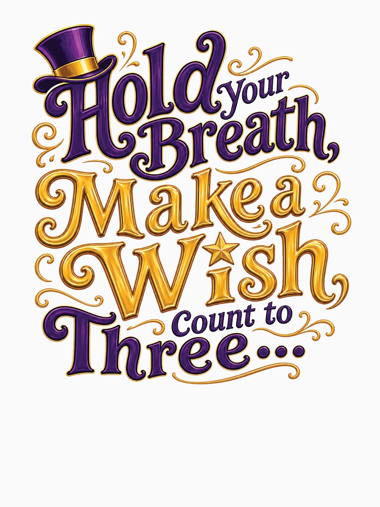 Hold your breath, make a wish, count to three by PresentTees