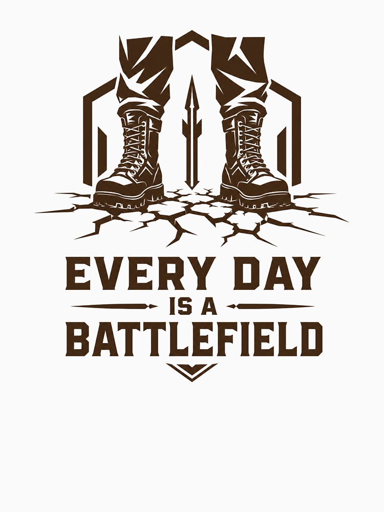 Every Day Is a Battlefield – Modern Warrior Life T-Shirt by ZorviqueStudio