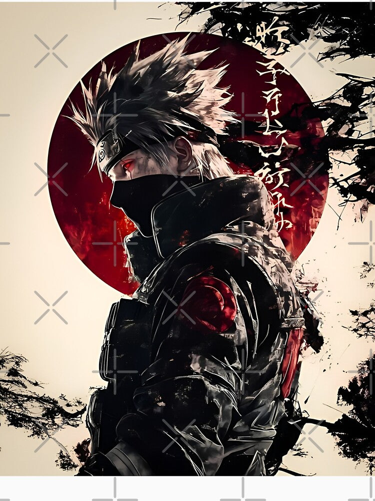 Kakashi Hatake Dark Shinobi Warrior Anime Japanese Art by Dyan4