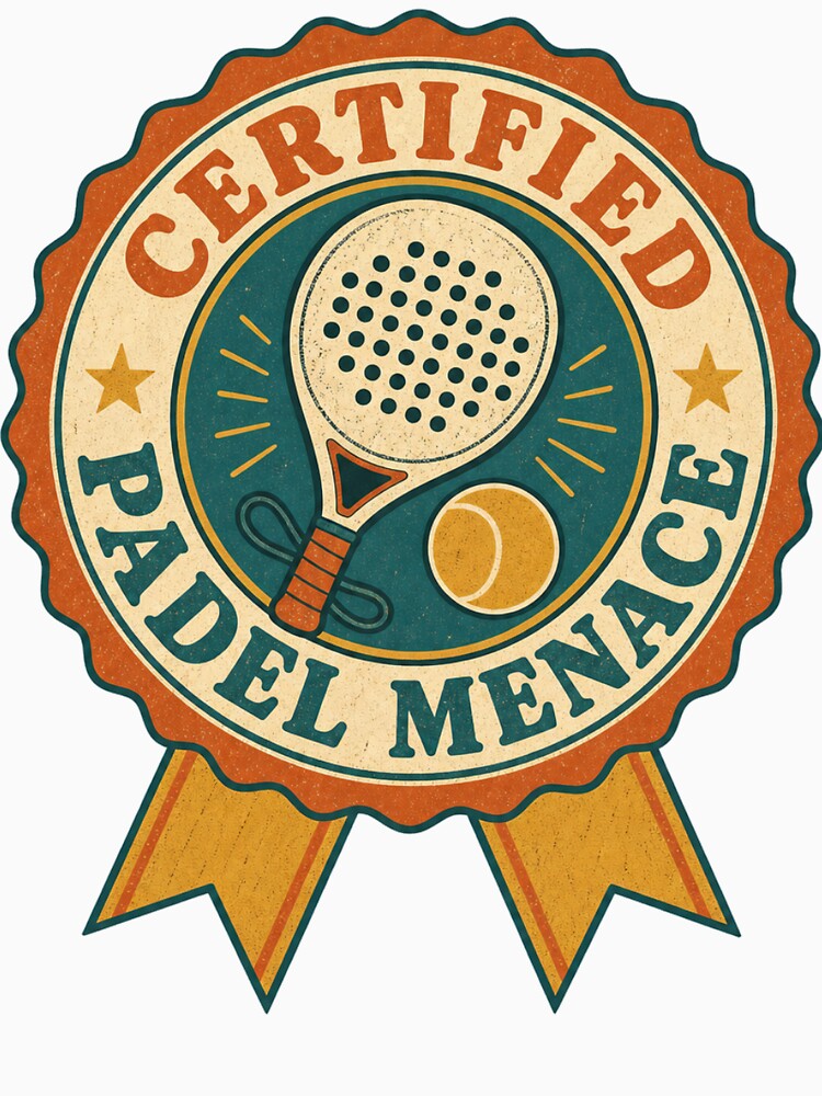 Certified Padel Menace Retro Seal Badge by BoosterShop