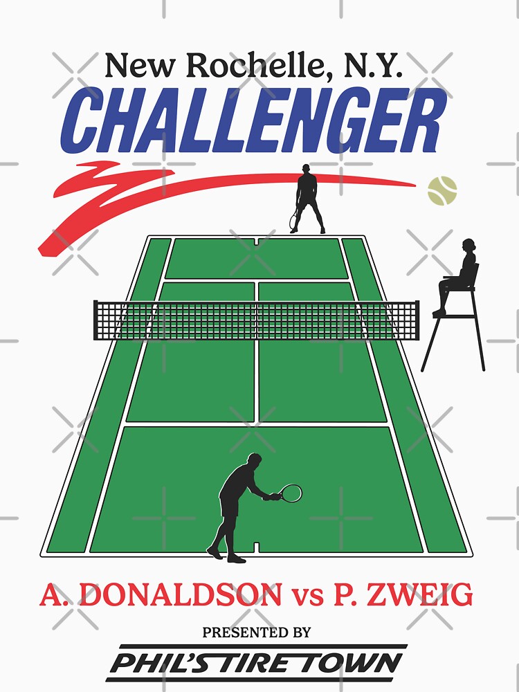 Challengers Retro Tee - New Rochelle Challenger Phil's Tire Town (Green/Red) by lindaxufz