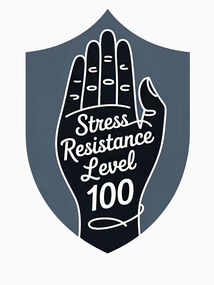 Stress Resistance Level 100 Shield Illustration for Meditation by 108stillness