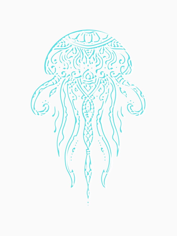 Glowing Jellyfish Underwater by Hartsygarden