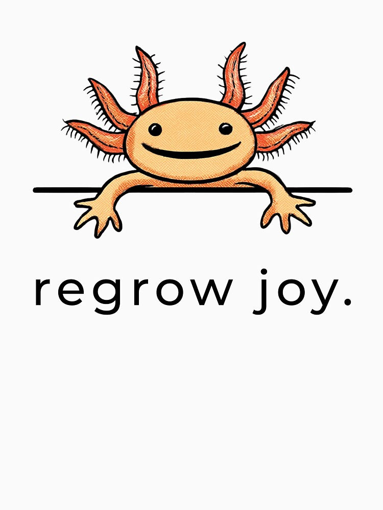 Regrow Joy | Whimsical Axolotl Sketch with Healing Energy by Softly Studio