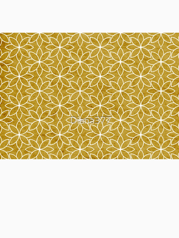 Mustard Vintage Floral Pattern by Diana377