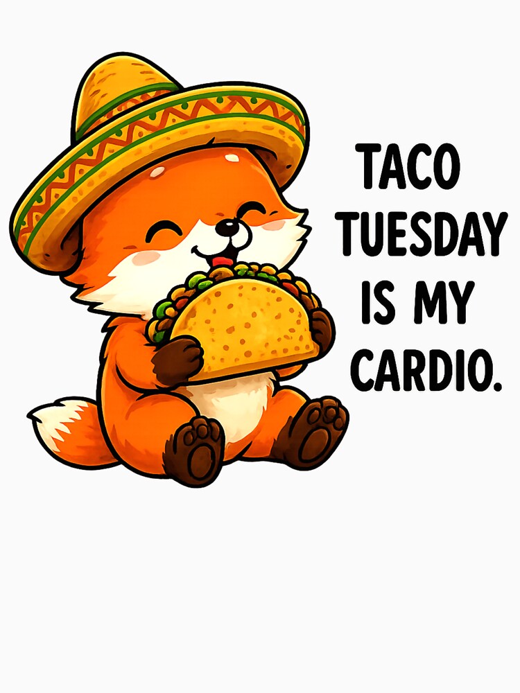 Cute Taco Lover Fox Design by StyleBloomes