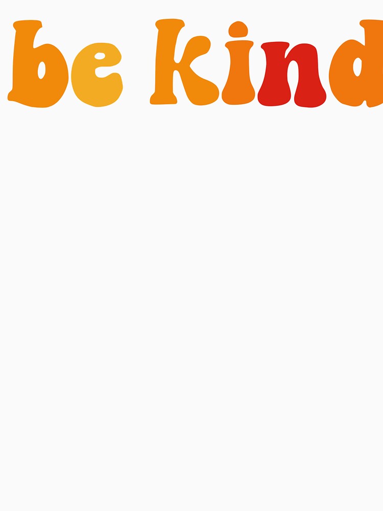 Be Kind Retro Sunset Orange Horizontal Typography by Vision Crafted