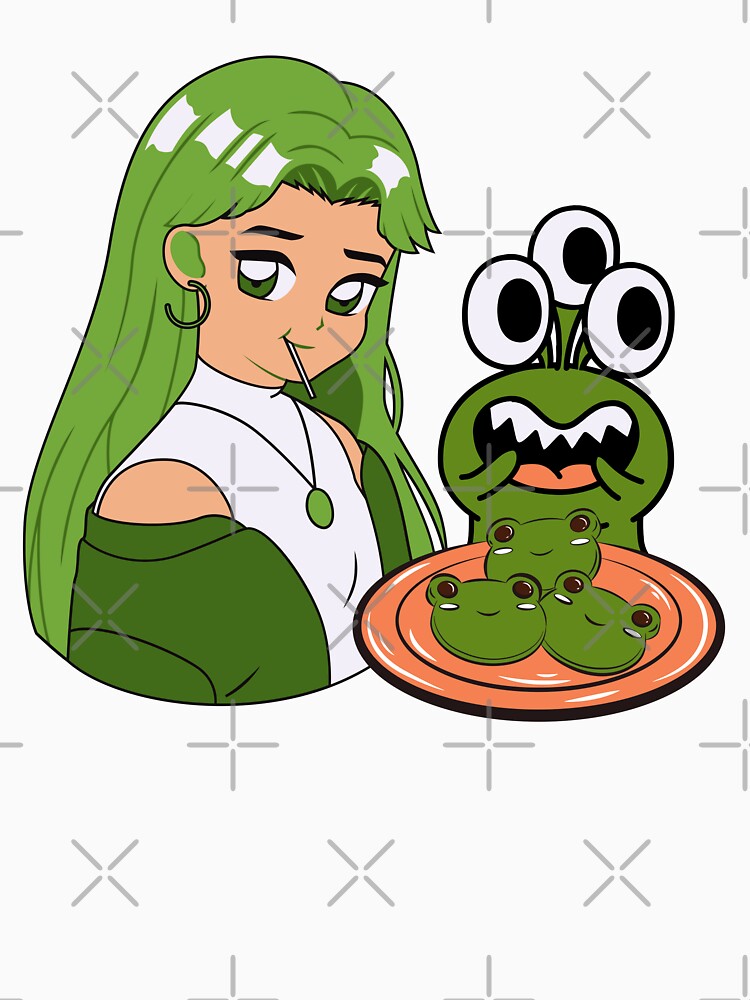 Alien Girl and Kawaii Frog Sweets by Kanniax