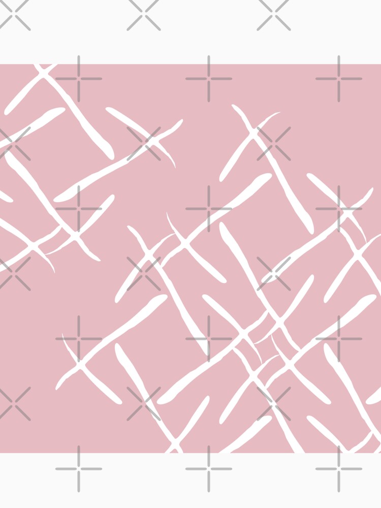 White cross marks on rose background by flamendes