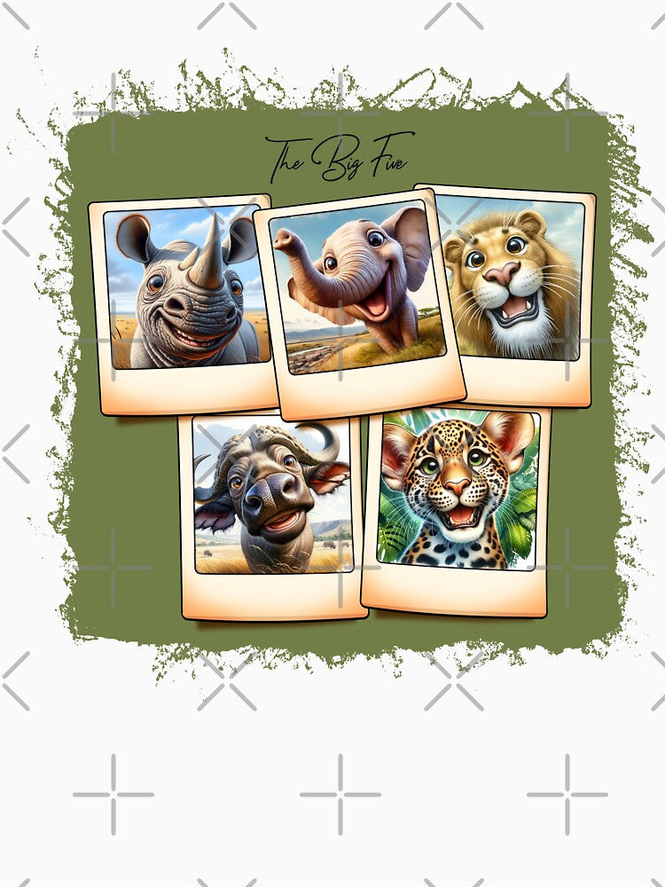 The Big 5 wild animals by roundowl
