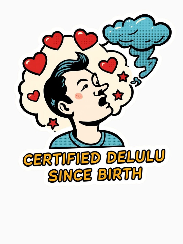 Delulu Is The Solulu Sticker | Funny Meme Aesthetic | In My Delulu Era 2026 | Kpop Delusional Girl Vibes v2 by CosmicNook1
