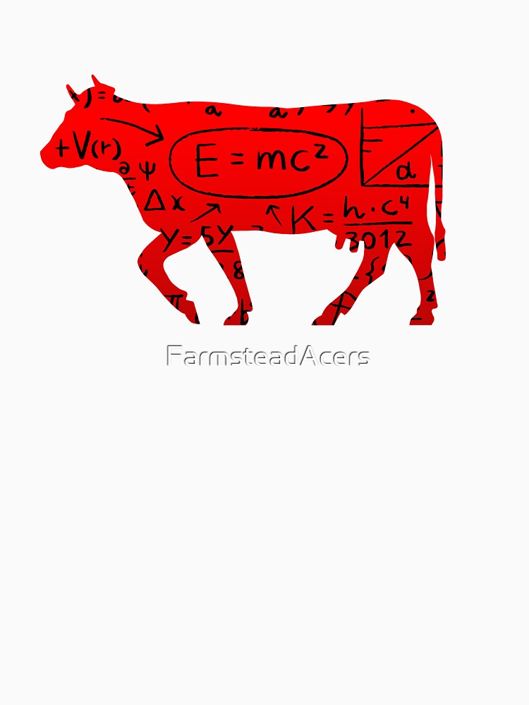 Red version of Meet "The Calculus cow" Cow puns Cowculus by FarmsteadAcers