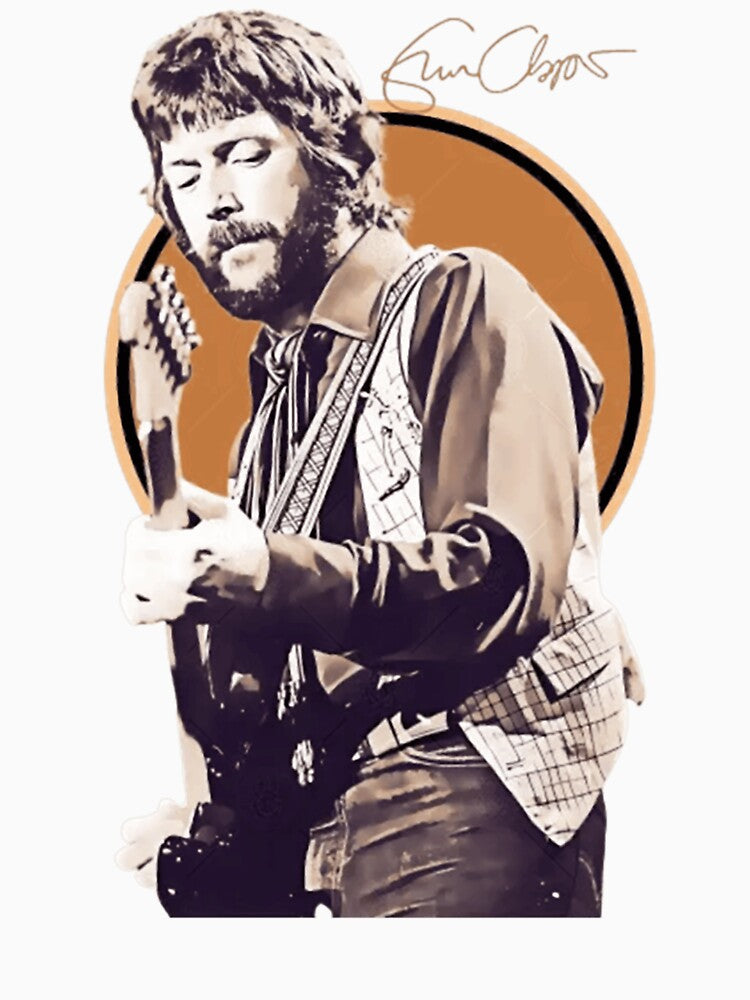eric clapton – guitarist Oversized Vintage Portrait Electric Blues Style by cautrapinacka