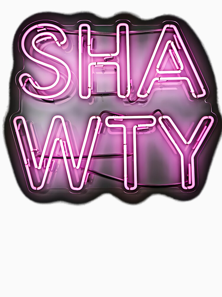 Shawty Neon Glow - Retro Urban Sign Art by ZingZest