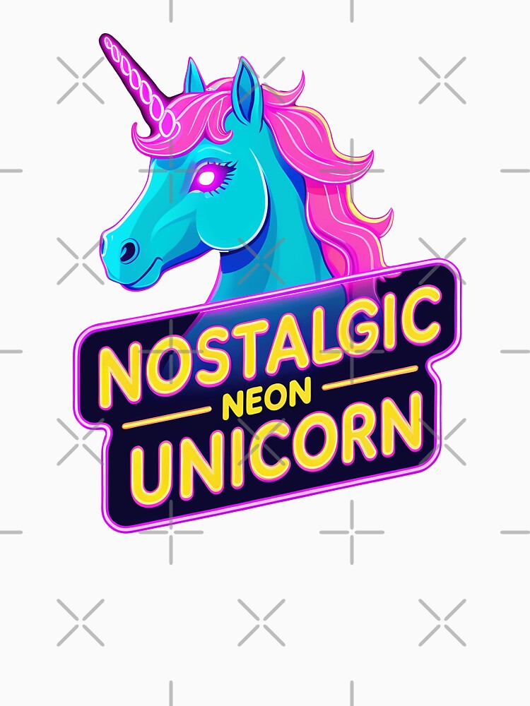 Nostalgic Neon Unicorn: Retro-Futuristic Glow by zoughlal