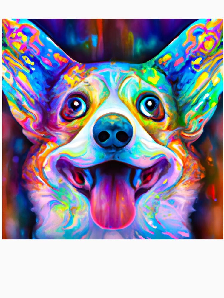Tribal Corgi Dog Art 1 by DiatomDesigns