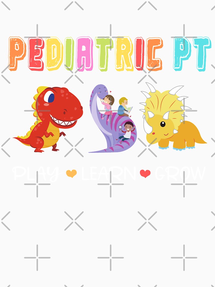 Rainbow Pediatric PT Shirt, Kids Dinosaur Physical Therapist by armstrongartist