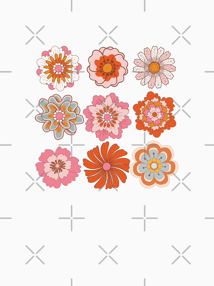 retro flowers by CreativeCanvas8