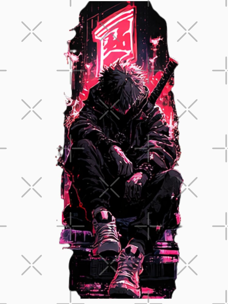 Demon Anime Samurai Manga Dark Fantasy Sakura streetwear by NK Design Lab