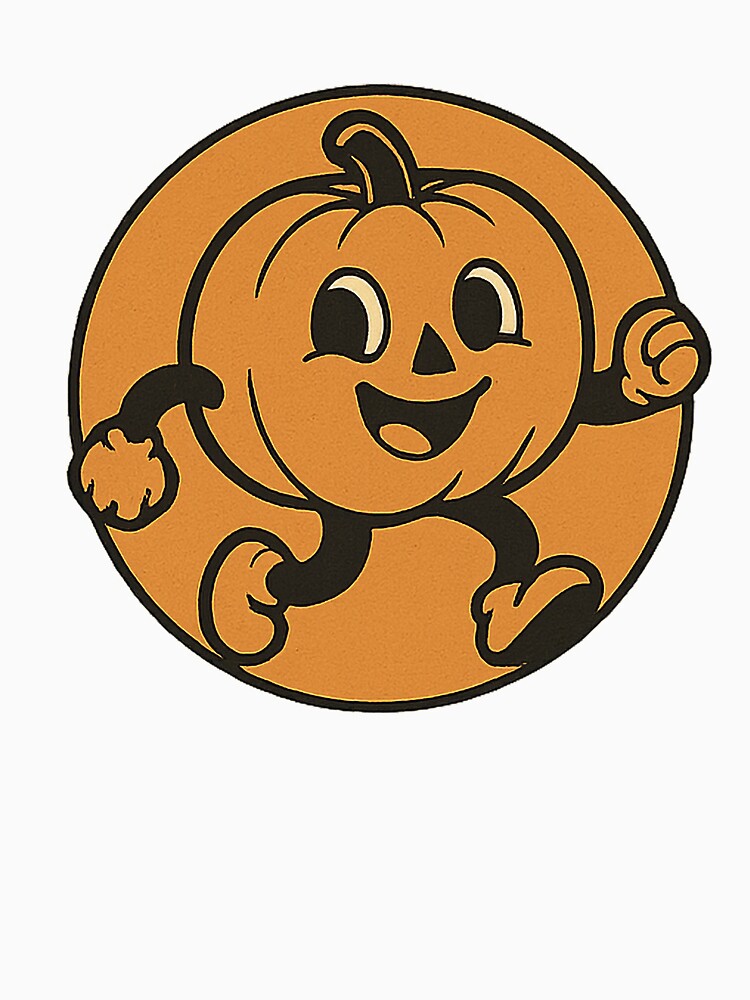 Vintage Dancing Pumpkin Halloween Graphic – Retro Jack-o'-Lantern Clipart for Stickers, Shirts & Prints by HAFIZ-DP