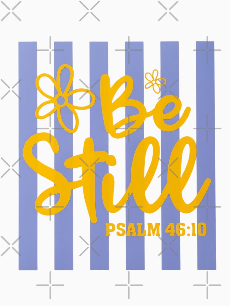 Be Still Psalm 46 10 Bible Verse Danish Pastel Striped by HBDStudio