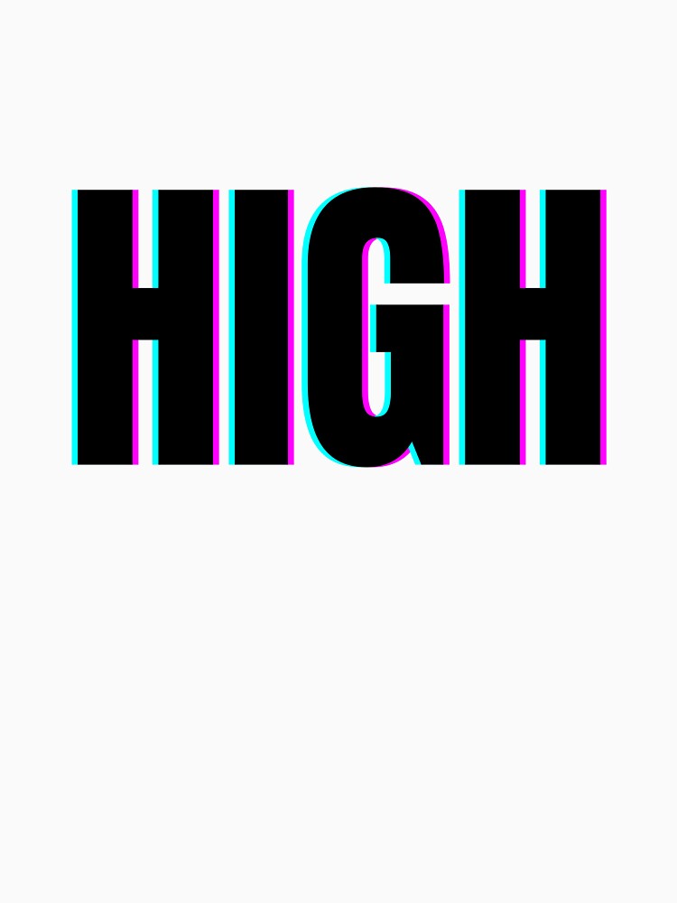 HIGH – Neon Glitch Typography Design by BloomOfDesign
