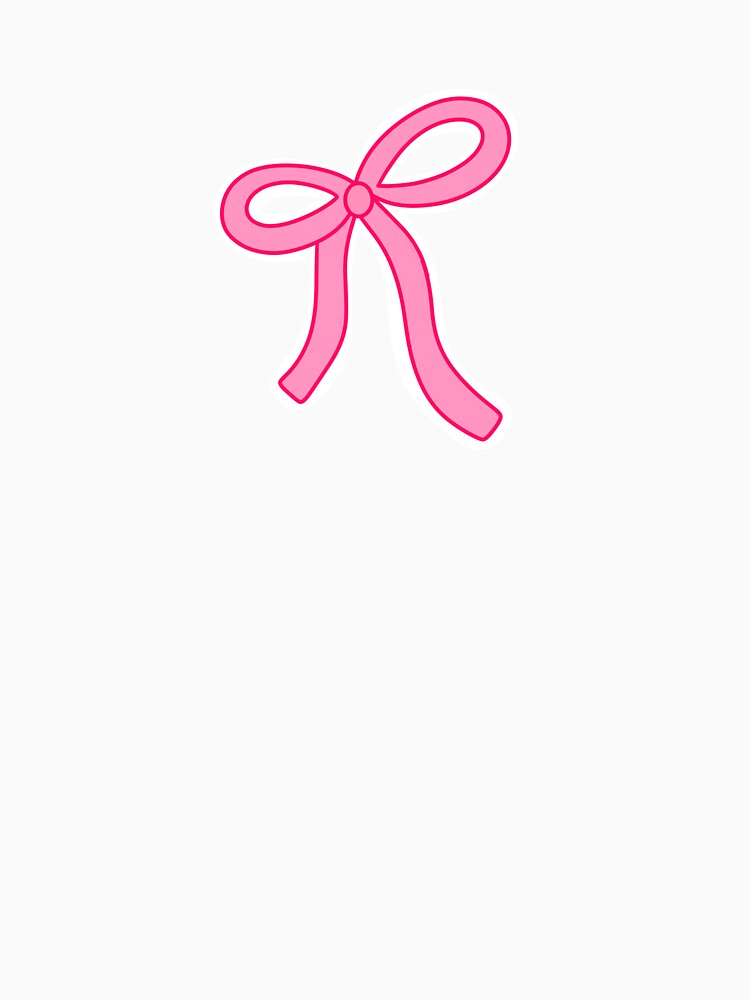 Cute Pink Coquette Ribbon Bow Sticker Soft Girl Aesthetic Illustration by somimalikkk