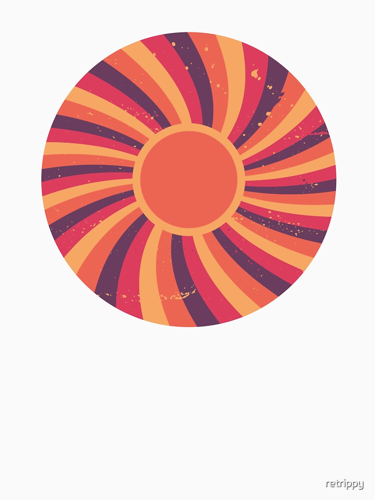 Boho Sun Retro, Abstract Sunrise 70s by retrippy