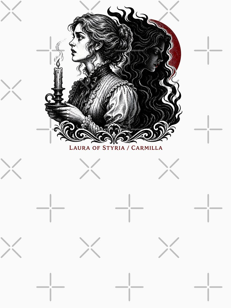 Laura of Styria and Carmilla Gothic Engraving Vampire Art by Fenay Designs