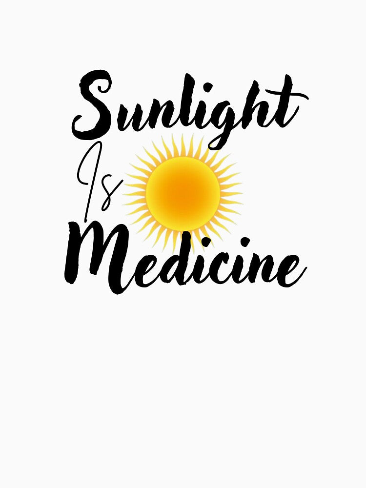 Sunlight Is Medicine – Positive Wellness Quote Design by Uceepeace