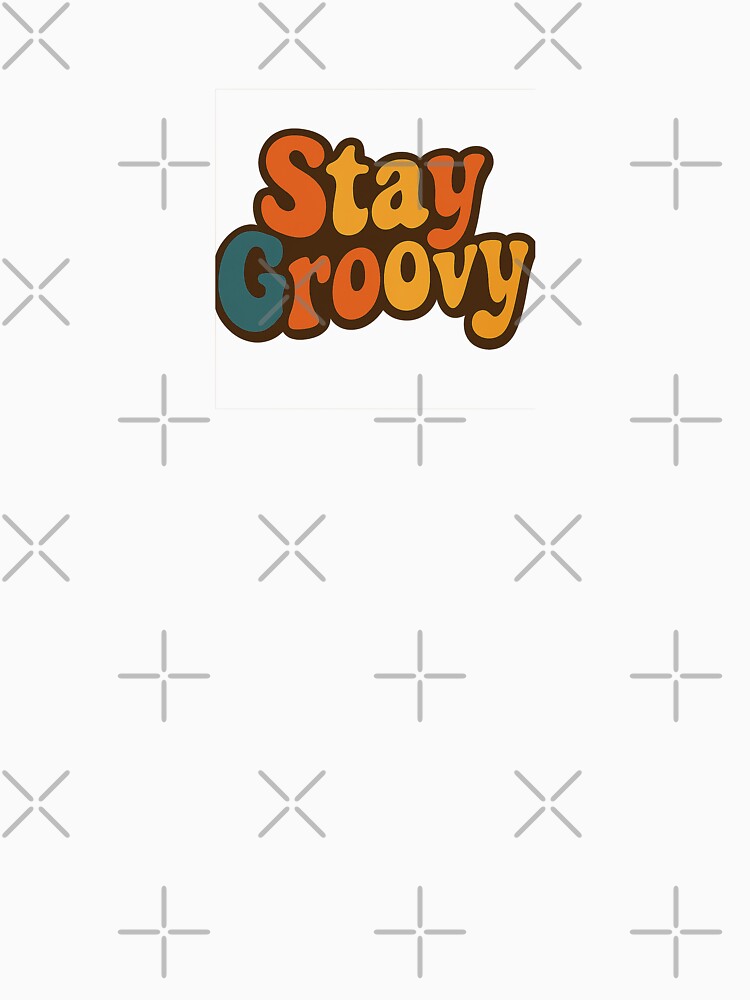 Retro Wavy Stay Groovy Slogan by Le Grand Requin