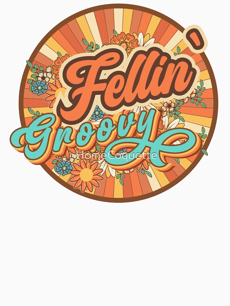 Fellin groovy Runner retro quote  gift for running Vintage floral pattern by HomeCoquette