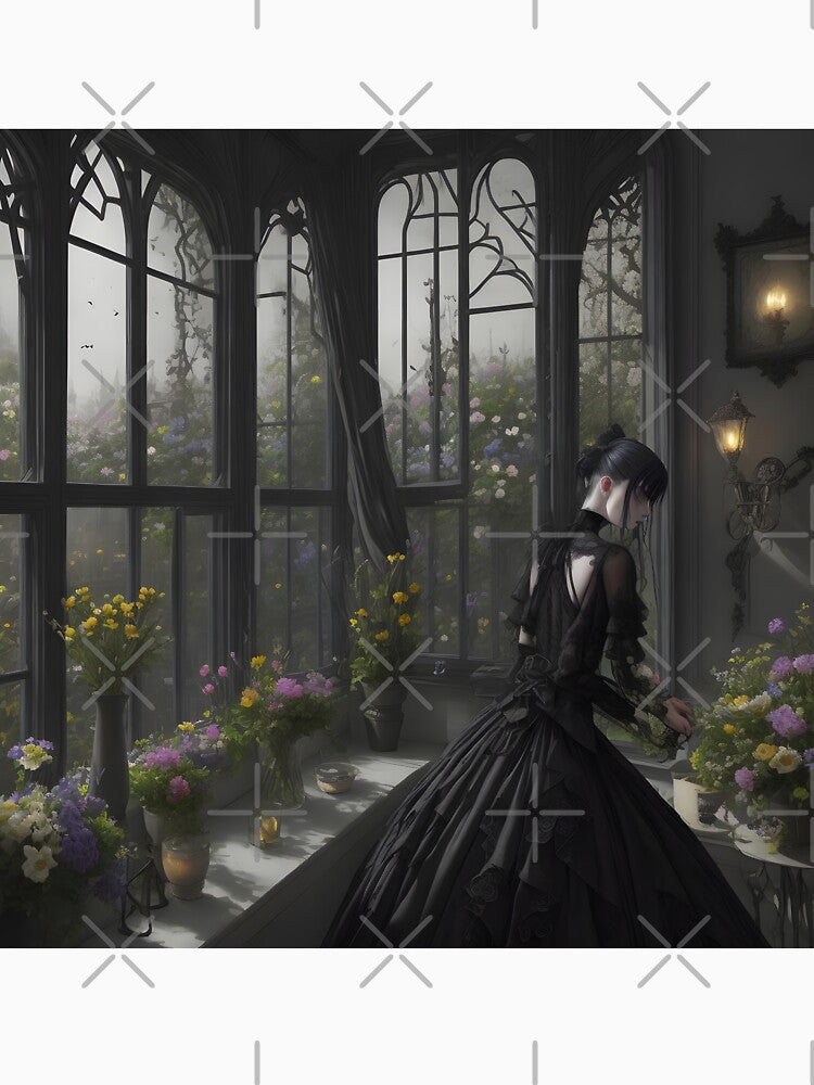 Goth Girl in Dark Garden by SoccaTamam