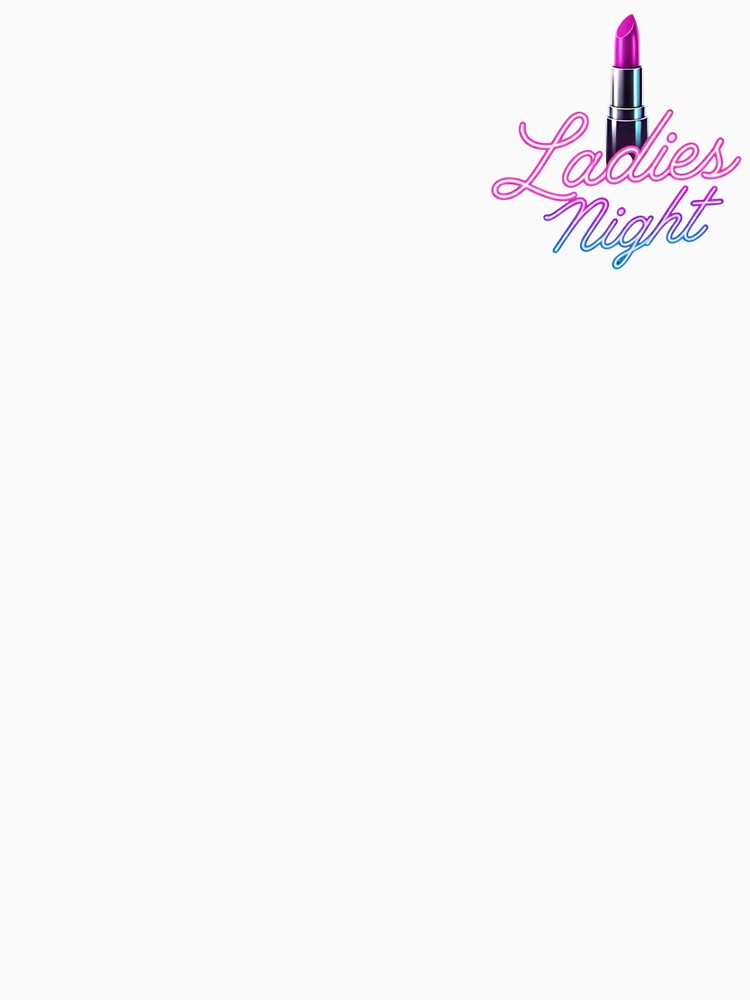 Neon “Ladies Night” Text Art with Lipstick – Retro 80s Glowing Neon Illustration | Glamorous Neon Design by PixelVibe782