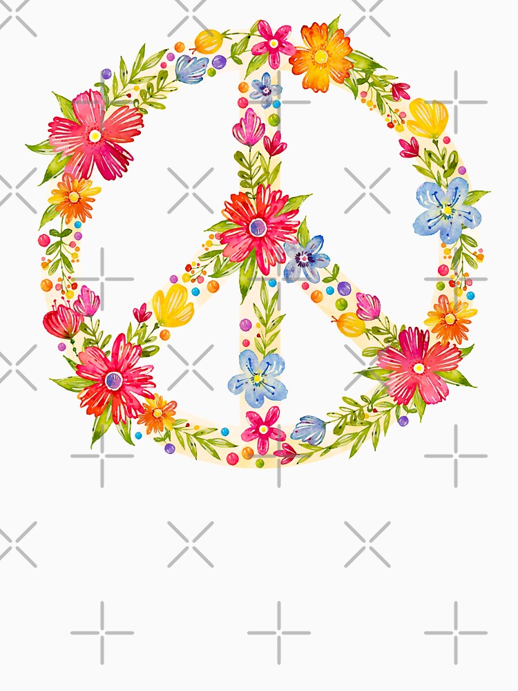 Floral Peace Signs by WildHoneyDesign