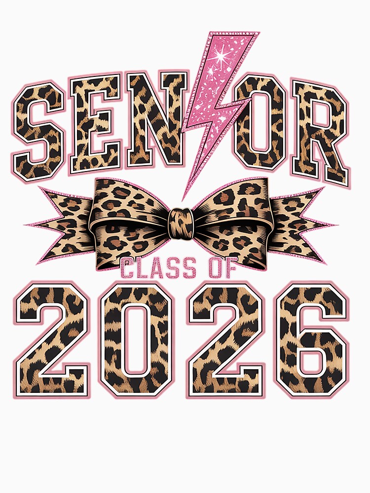 Senior Class of 2026 Leopard Print Graduation Girl Graduate by BlassmausArt