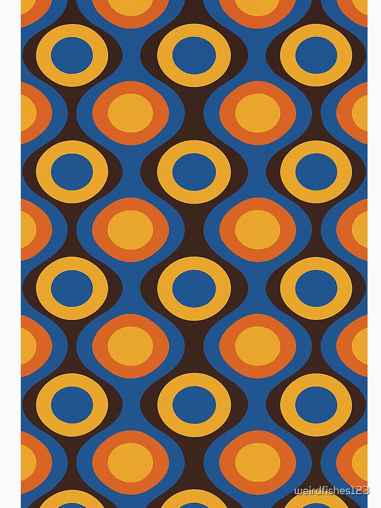 Retro 70s Geometric Circle Pattern by weirdfishes123