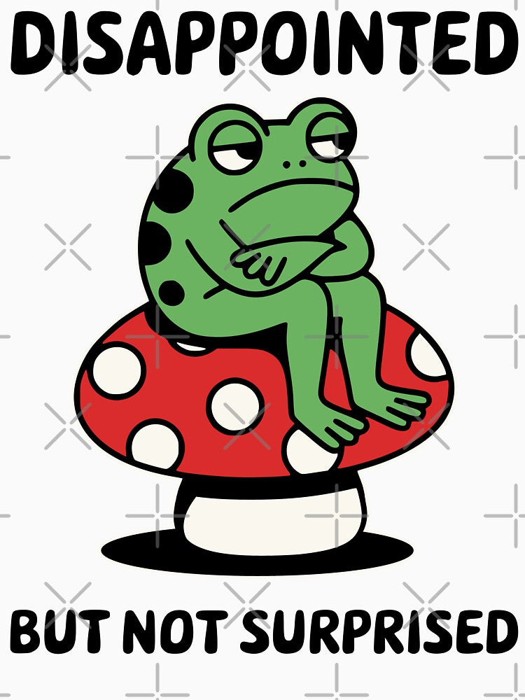 Frog On A Toadstool Mushroom by Traveldrawings