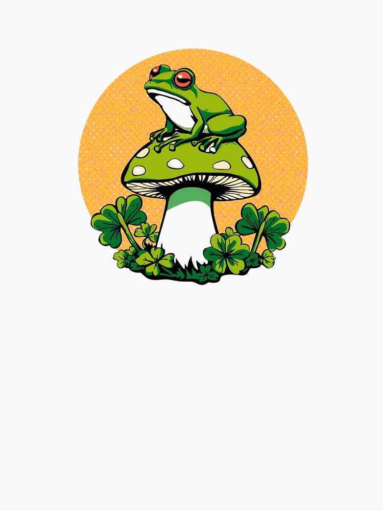 Frog on a Green Toadstool by Retro-Bloom