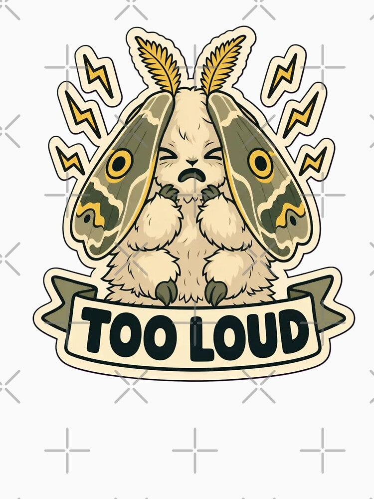 Overstimulated Moth | Cute ADHD Creature Neurodivergent Doodle by StickyGuys