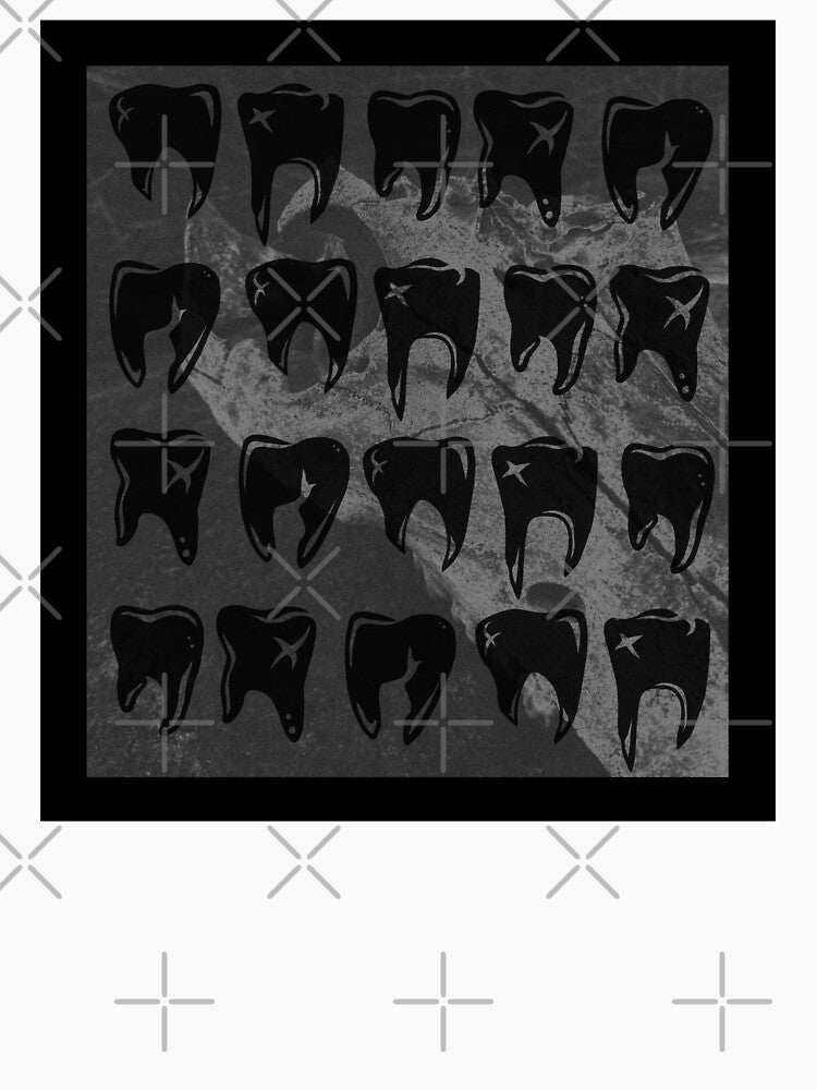 Teeth with Skull Background by Soaked-N-Bleach