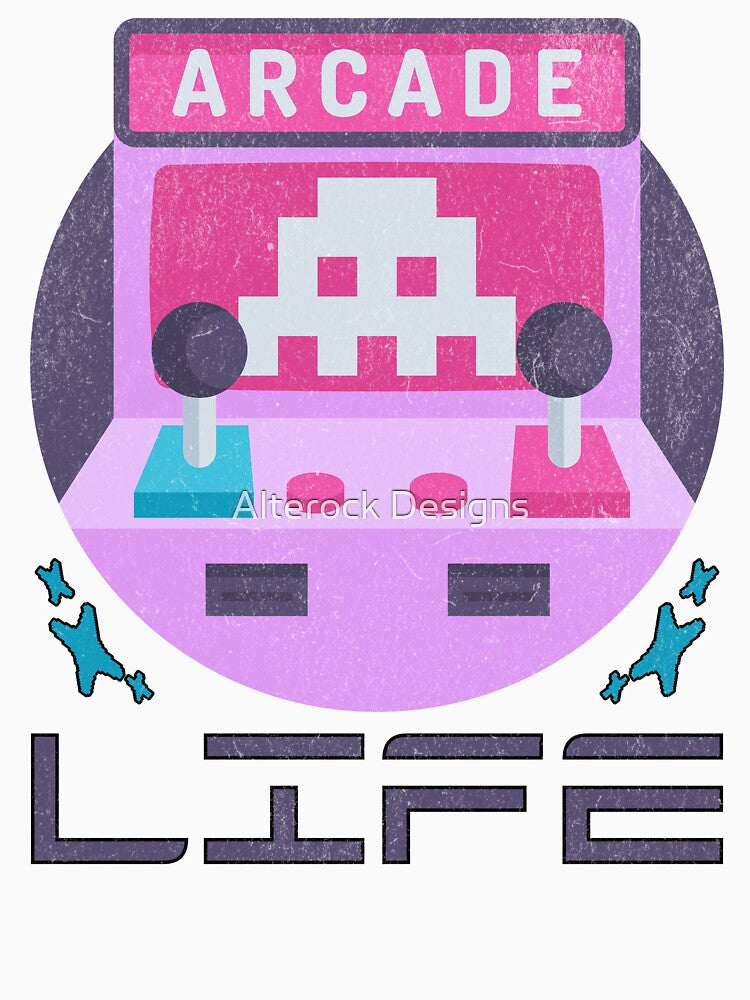 Gaming Retro Arcade Life by Alterock Designs