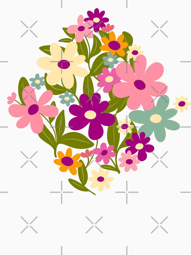Groovy flowering pattern design by Clara Fruggeri