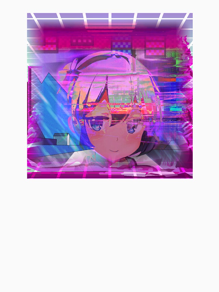 Weirdcore Anime Portrait Vaporwave Aesthetic Neon Collage by MusicArtAndGrind