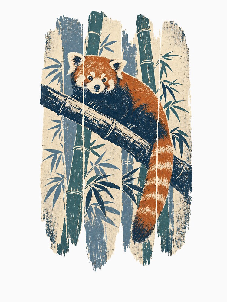 Red Panda in the Bamboo Tree by VisualArtsOasis