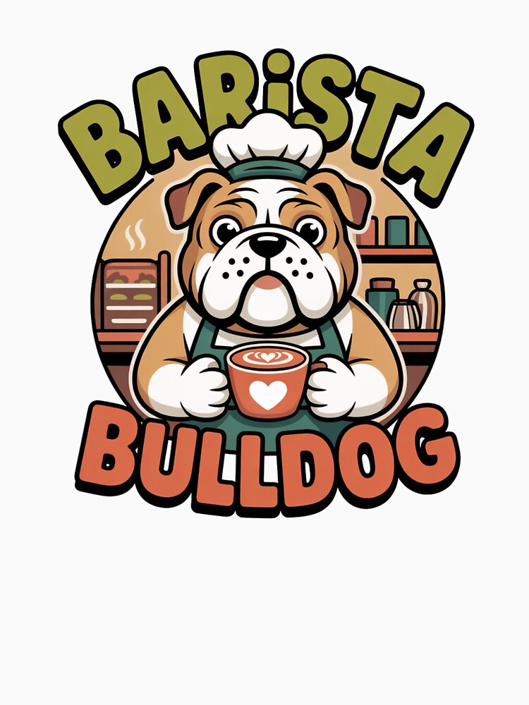 Barista Bulldog by LaurannaDesign