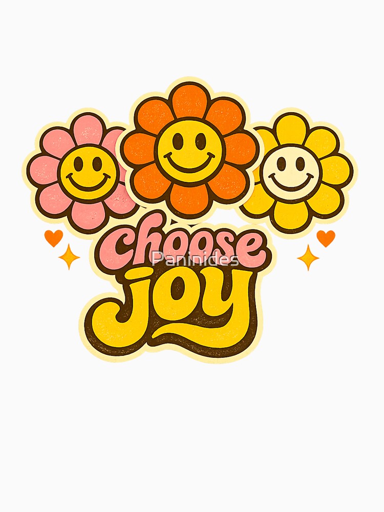Retro Groovy Smiley Flowers by Paninides