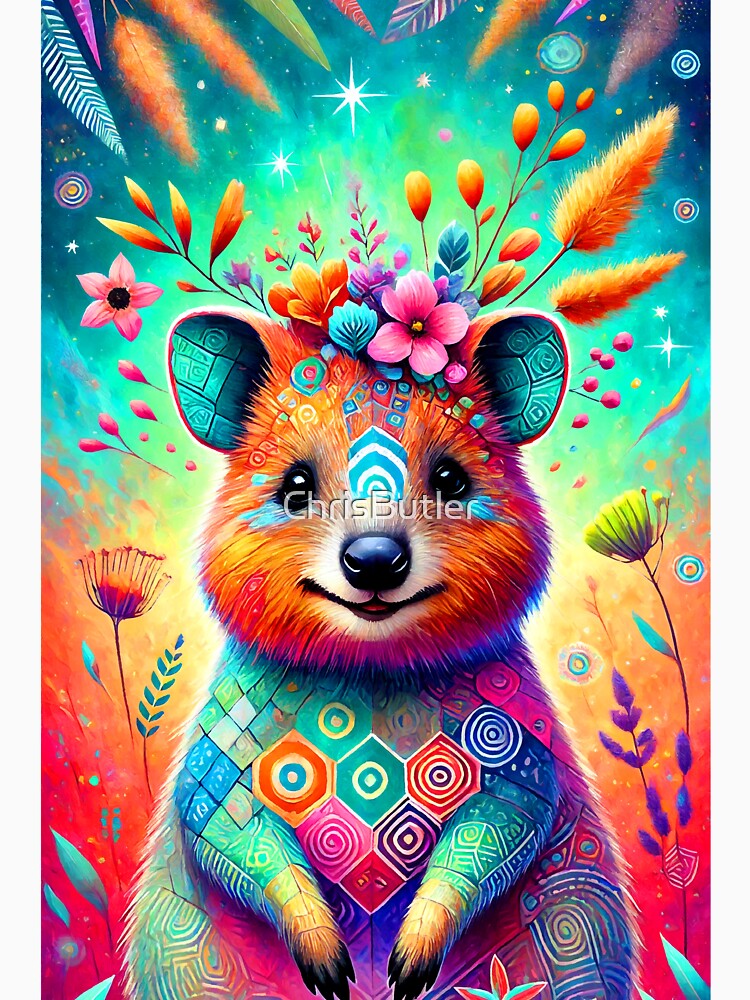 Radiant Quokka in Floral Fantasy Wonderland by ChrisButler
