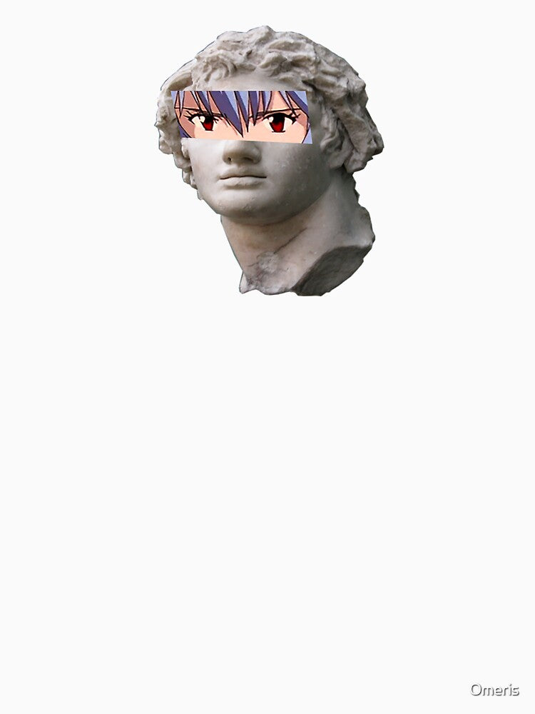 manga vaporwave statue by Omeris