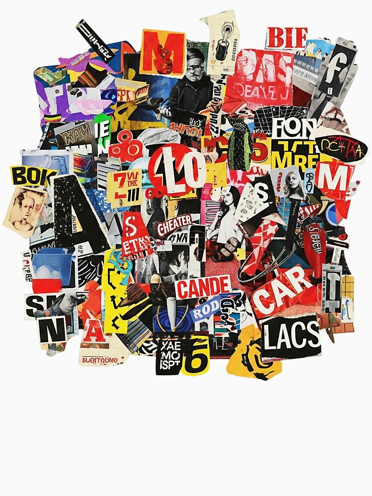 Chaotic Magazine Cutout Collage Art Ransom Note Style by SholoStudio